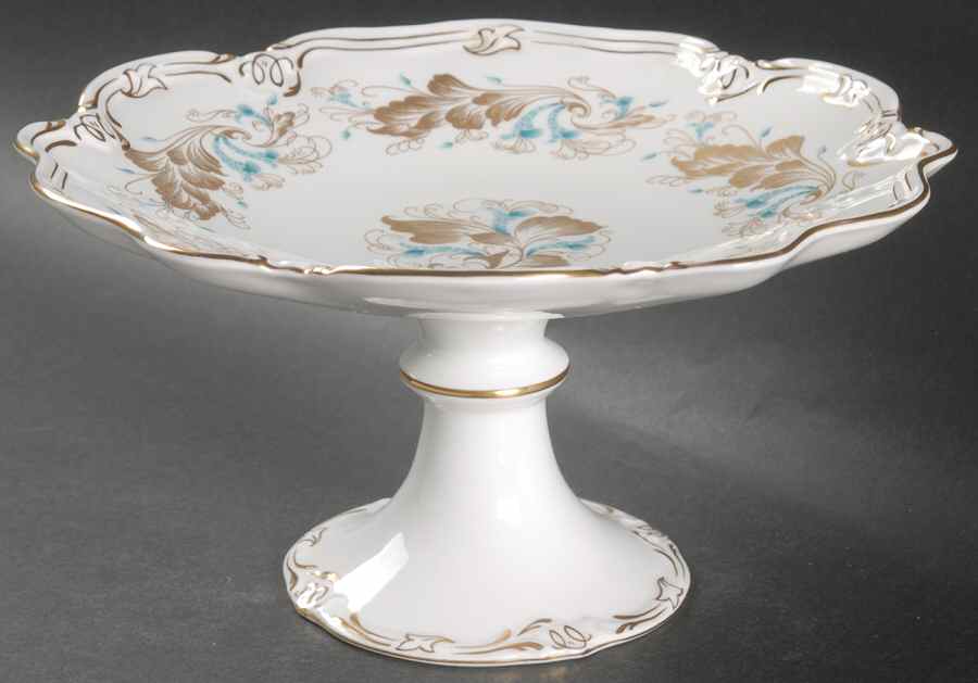 Strange Orchid (White Background) Round Compote (Height X Width) by Coalport-1