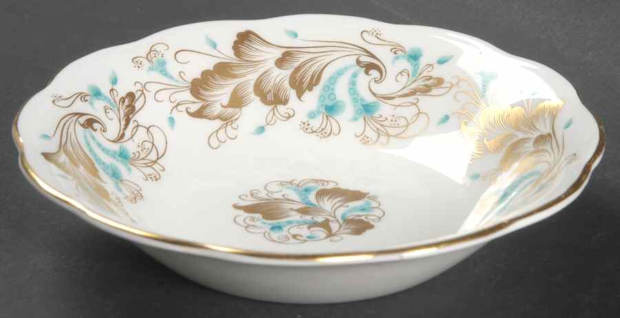 Strange Orchid (White Background) Fruit/Dessert (Sauce) Bowl by Coalport-1