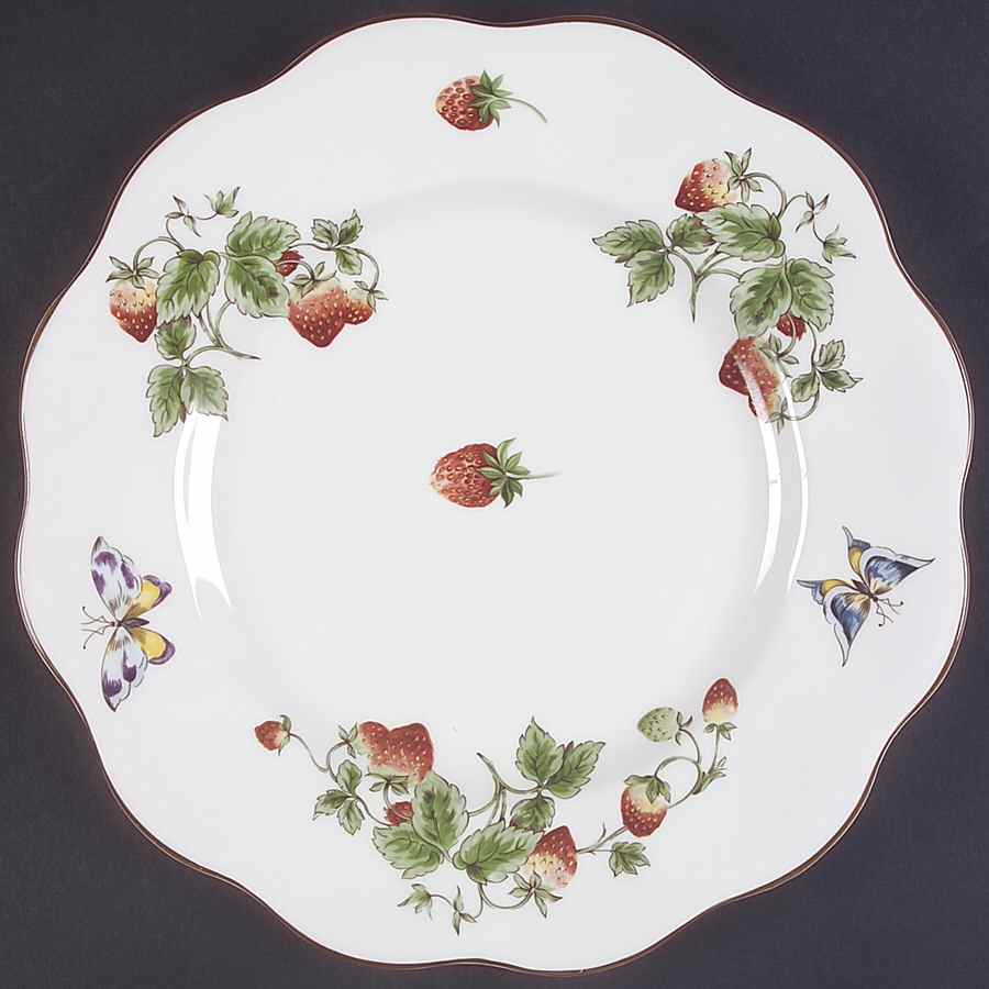 Strawberry (Scalloped) 12" Chop Plate (Round Platter) by Coalport-1