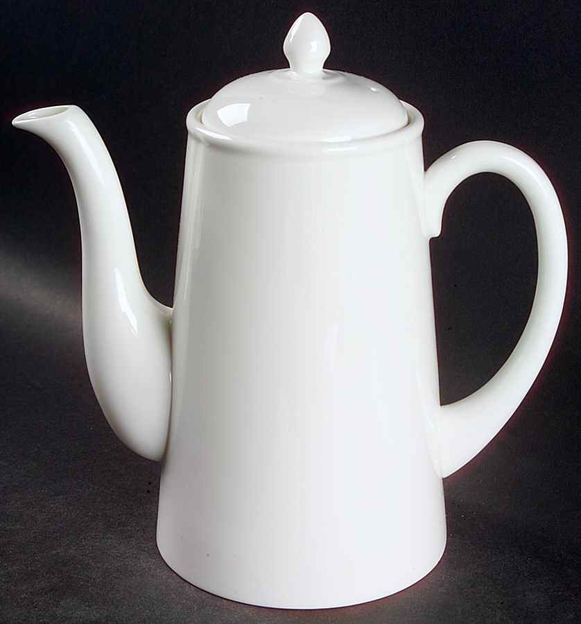 Tiffany White Coffee Pot & Lid by Coalport-1
