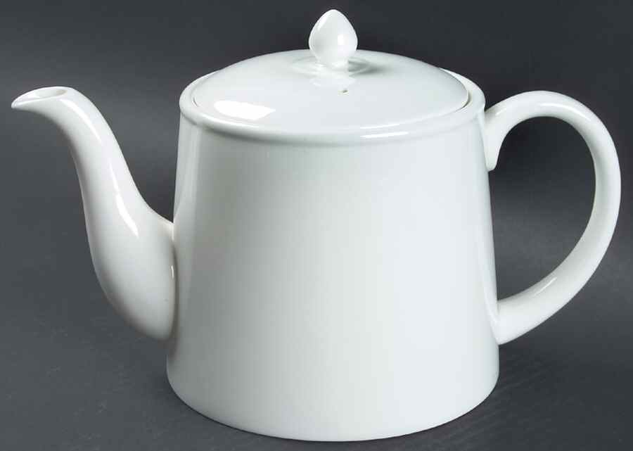 Tiffany White Teapot & Lid by Coalport-1