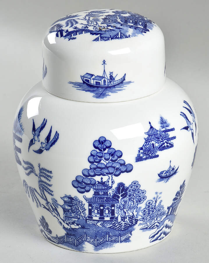 Willow Medium Ginger Jar & Lid by Coalport-1