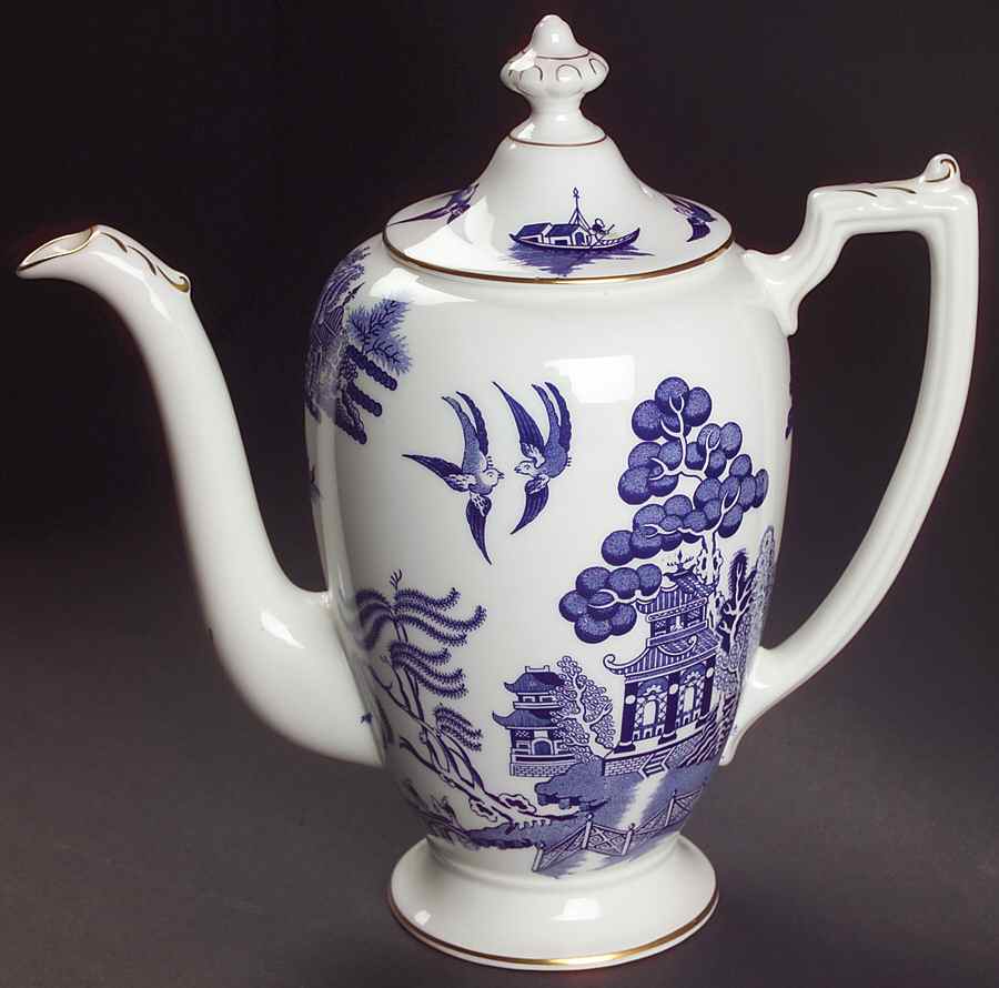 Willow Coffee Pot & Lid by Coalport-1