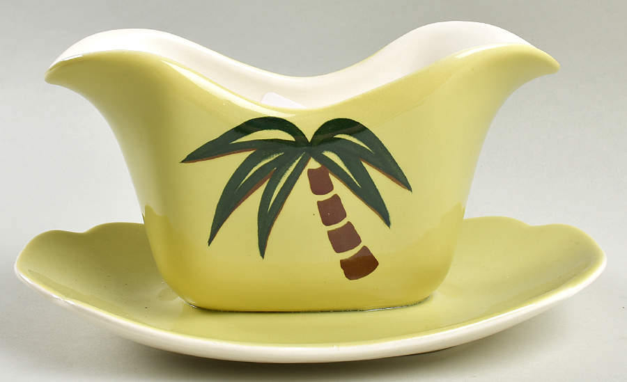 Tahiti Gravy Boat with Attached Underplate by Continental Kilns-1