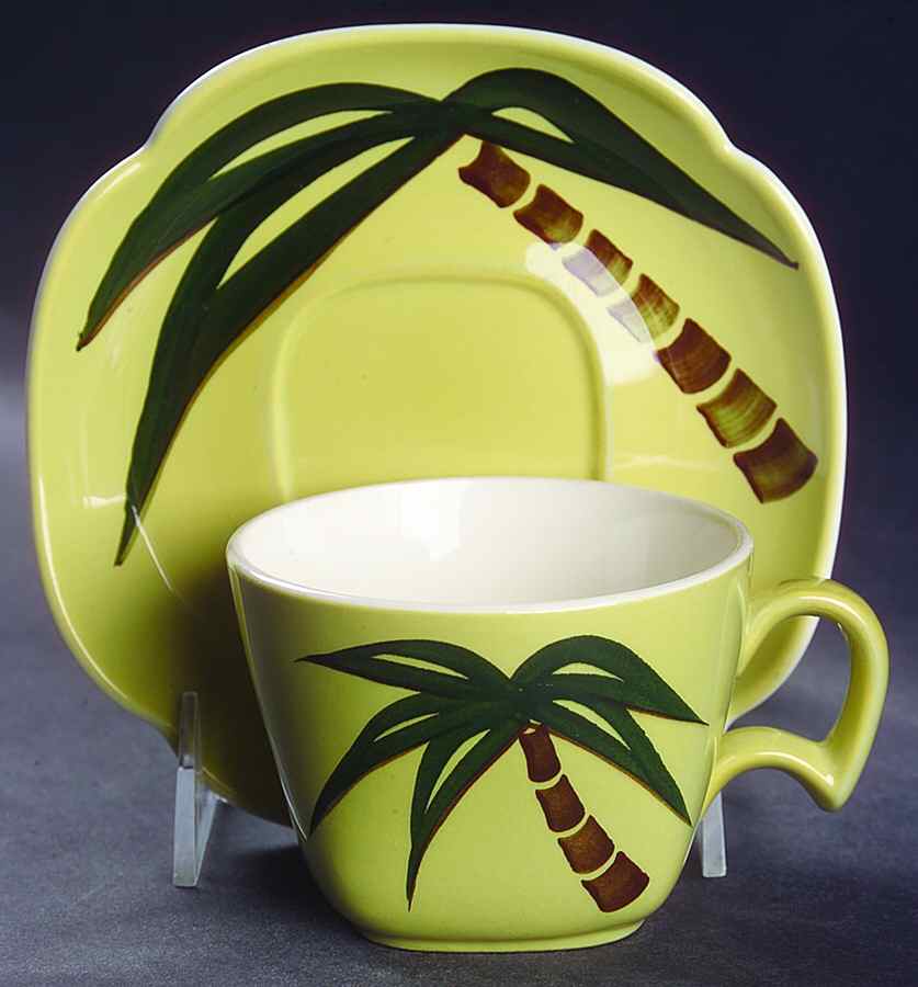 Tahiti Flat Cup & Saucer Set by Continental Kilns-1