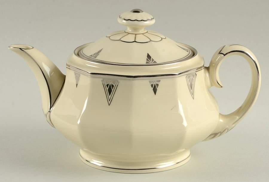 Deauville (Cream, 10 Sided) Teapot & Lid by Community-1