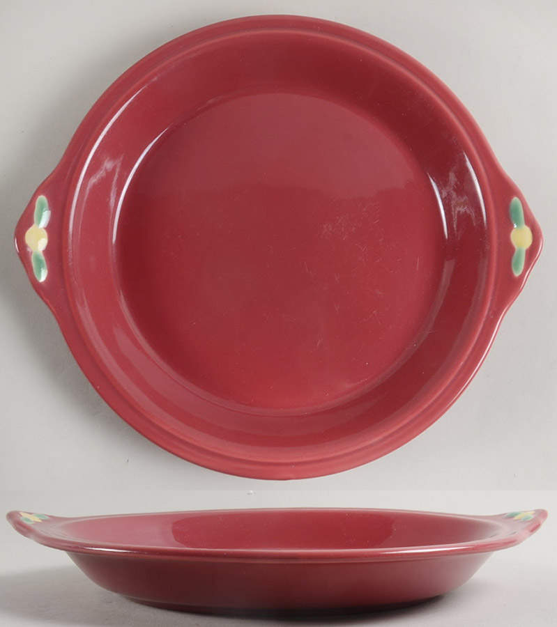 Rosebud Pie Serving Plate by Coors Pottery-1