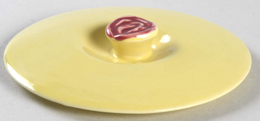 Rosebud Lid for Sugar Bowl by Coors Pottery-1