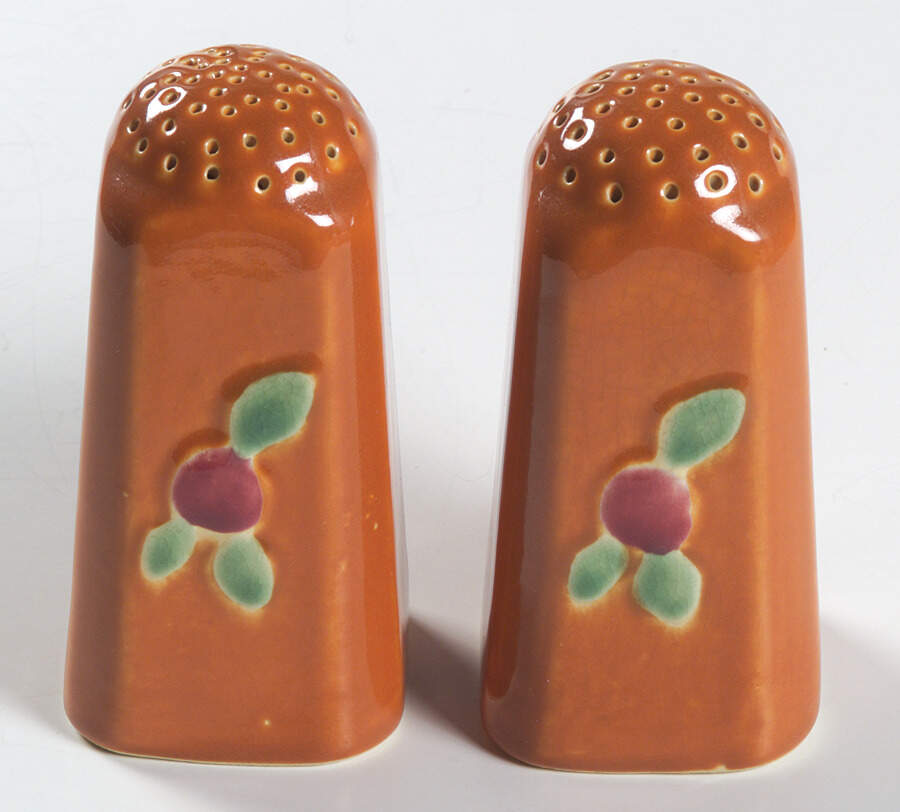 Rosebud Oversized Salt & Pepper Set by Coors Pottery-1