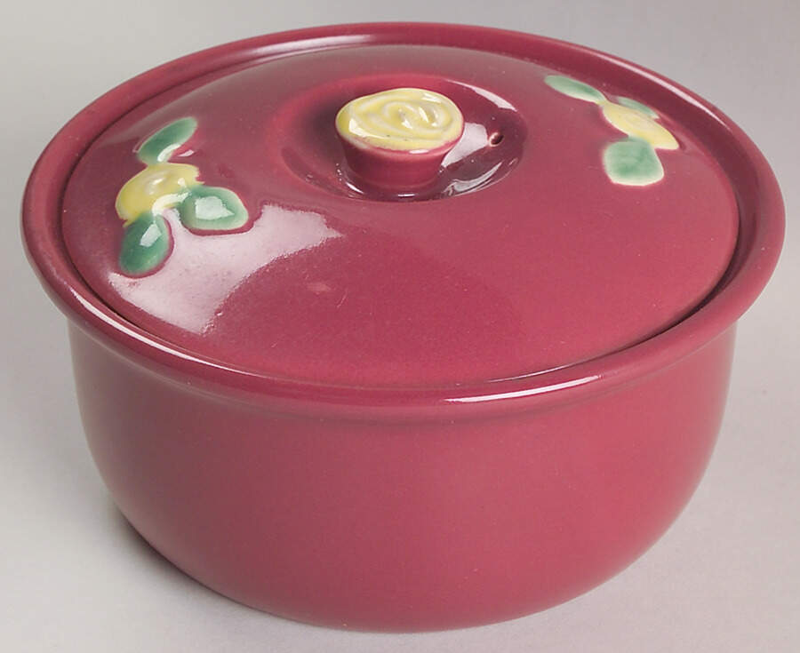 Rosebud 1 Pt Round Covered Casserole by Coors Pottery-1