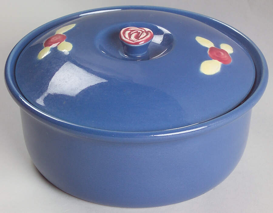 Rosebud 1 Qt Round Covered Casserole by Coors Pottery-1