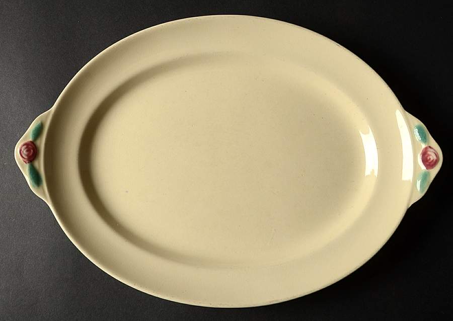 Rosebud 13" Oval Serving Platter by Coors Pottery-1