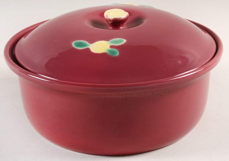 Rosebud 1 Qt Round Covered Casserole by Coors Pottery-1