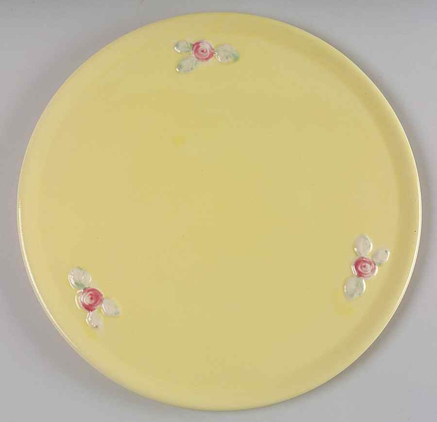 Rosebud Cake Plate by Coors Pottery-1