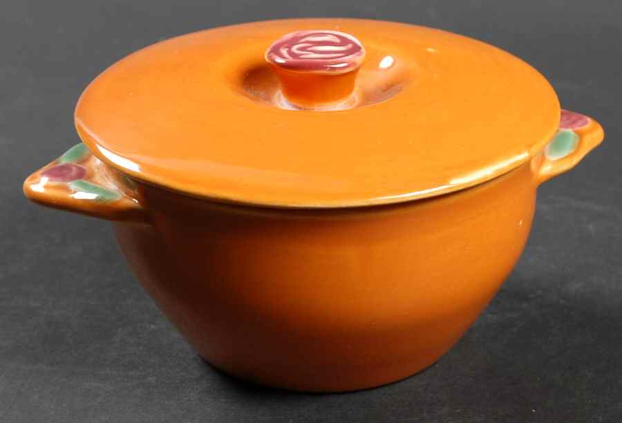 Rosebud Sugar Bowl & Lid by Coors Pottery-1