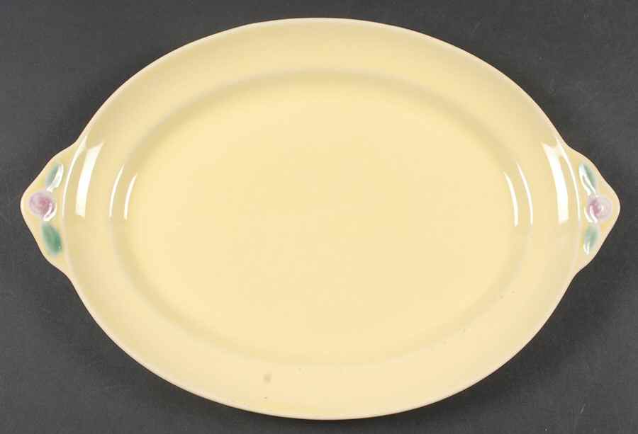 Rosebud 13" Oval Serving Platter by Coors Pottery-1