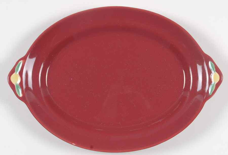 Rosebud 13" Oval Serving Platter by Coors Pottery-1