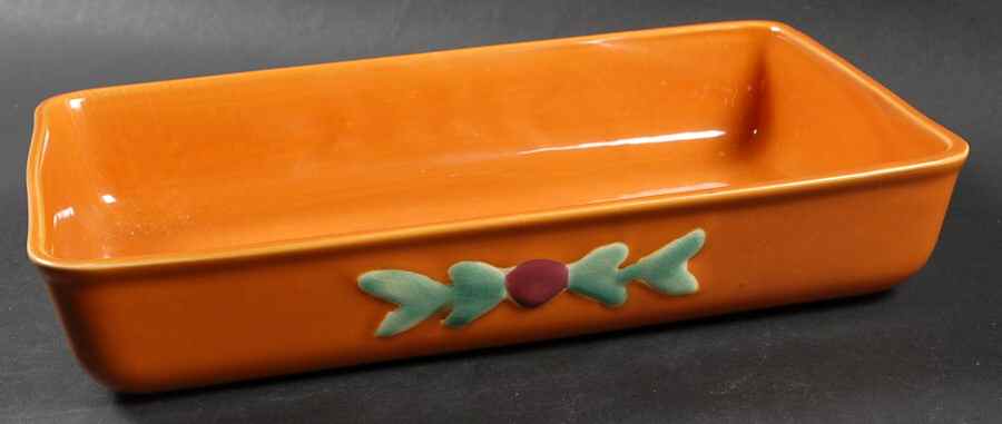 Rosebud 10" Rectangular Baker by Coors Pottery-1