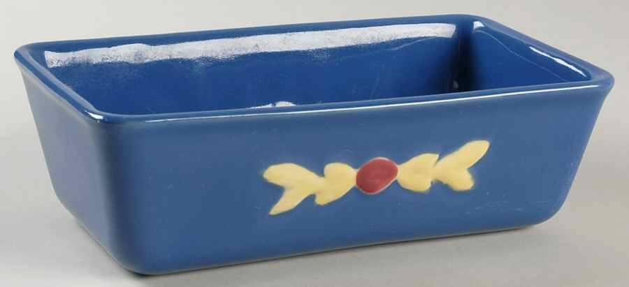 Rosebud Loaf Pan by Coors Pottery-1
