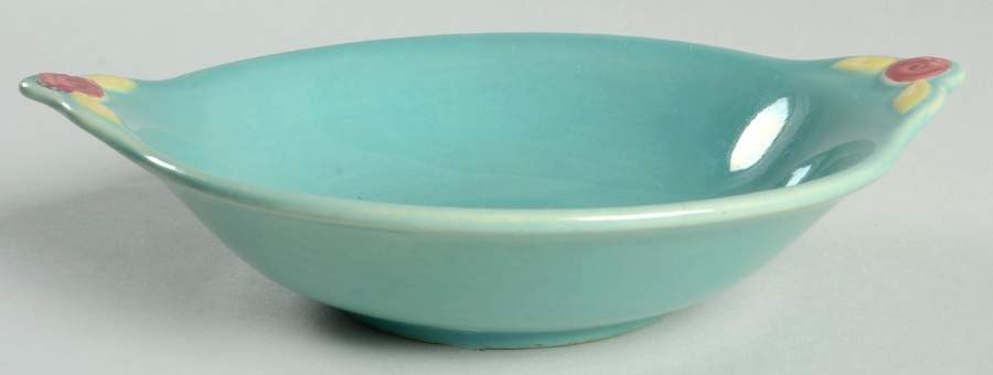 Rosebud Oatmeal Bowl by Coors Pottery-1