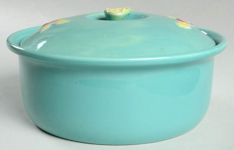 Rosebud 1 Qt Round Covered Casserole by Coors Pottery-1