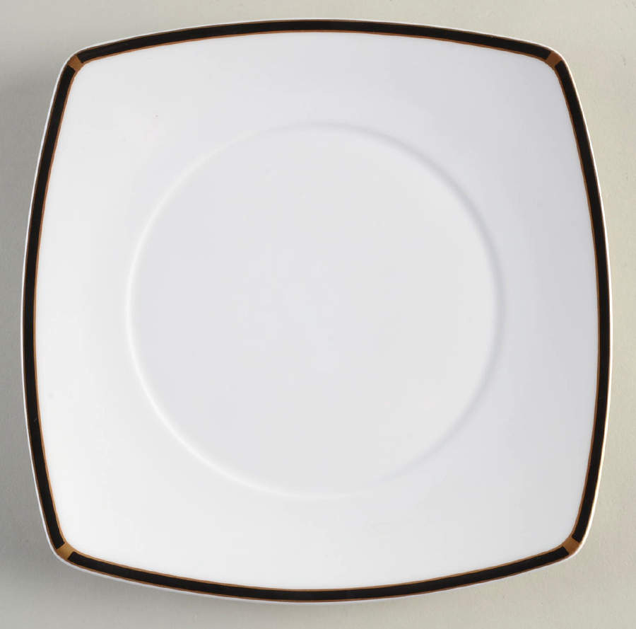 Filets (Black & Gold) Salad Plate by Jean Louis Coquet-1