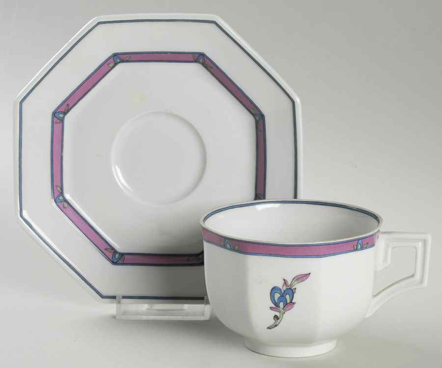 Ibis Flat Cup & Saucer Set by Jean Louis Coquet-1