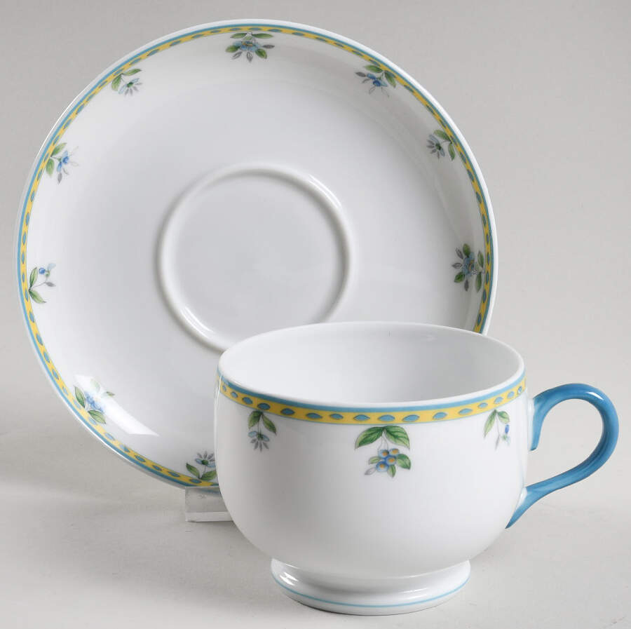 Vieux Marseille Footed Cup & Saucer Set by Jean Louis Coquet-1