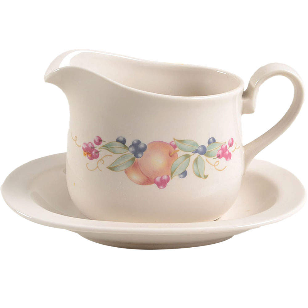 Abundance (Corelle) Gravy Boat & Underplate by Corning Corelle-1