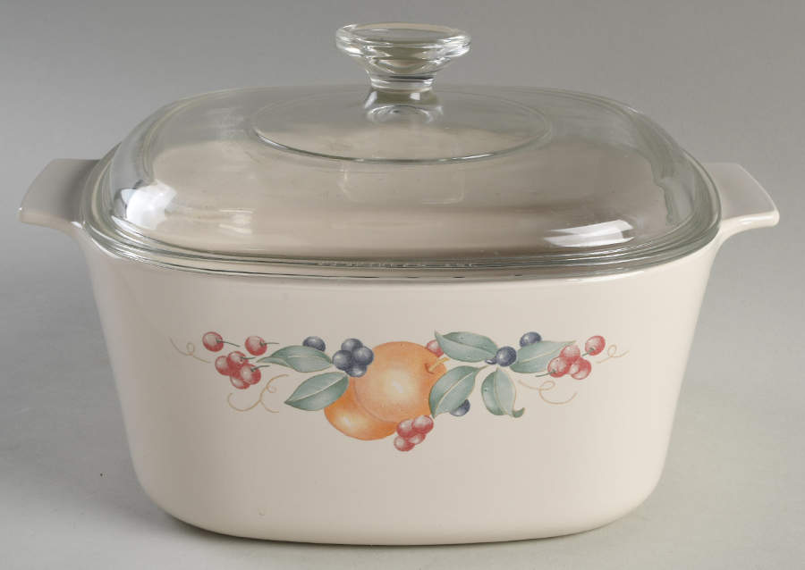 Abundance (Corelle) 3 Quart Square Casserole with Lid by Corning Corelle-1