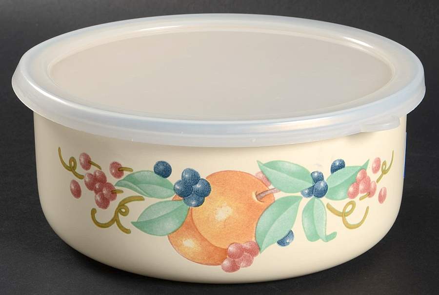 Abundance (Corelle) 6" Metal Bowl W/Plastic Lid by Corning Corelle-1