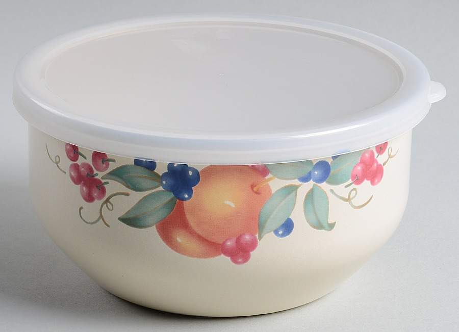Abundance (Corelle) 5 3/4" Metal Bowl & Plastic Lid by Corning Corelle-1