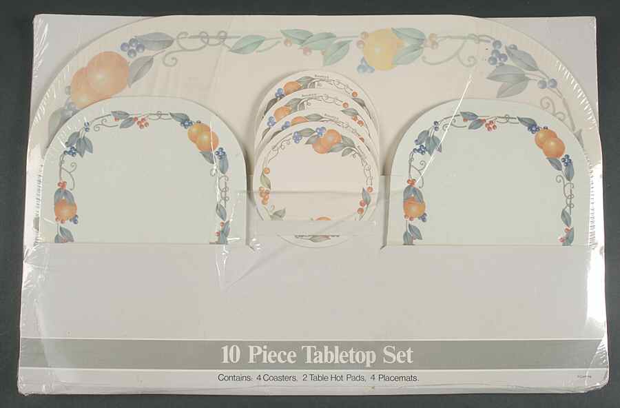Abundance (Corelle) Tabletop Set-10pc(4coasters,2 Hot Pads,4placemats) by Corning Corelle-1