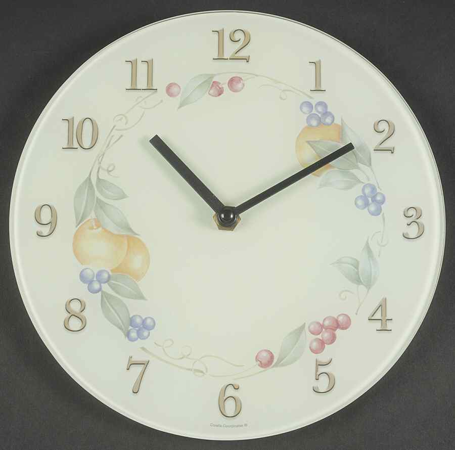 Abundance (Corelle) Tempered Glass Wall Clock by Corning Corelle-1