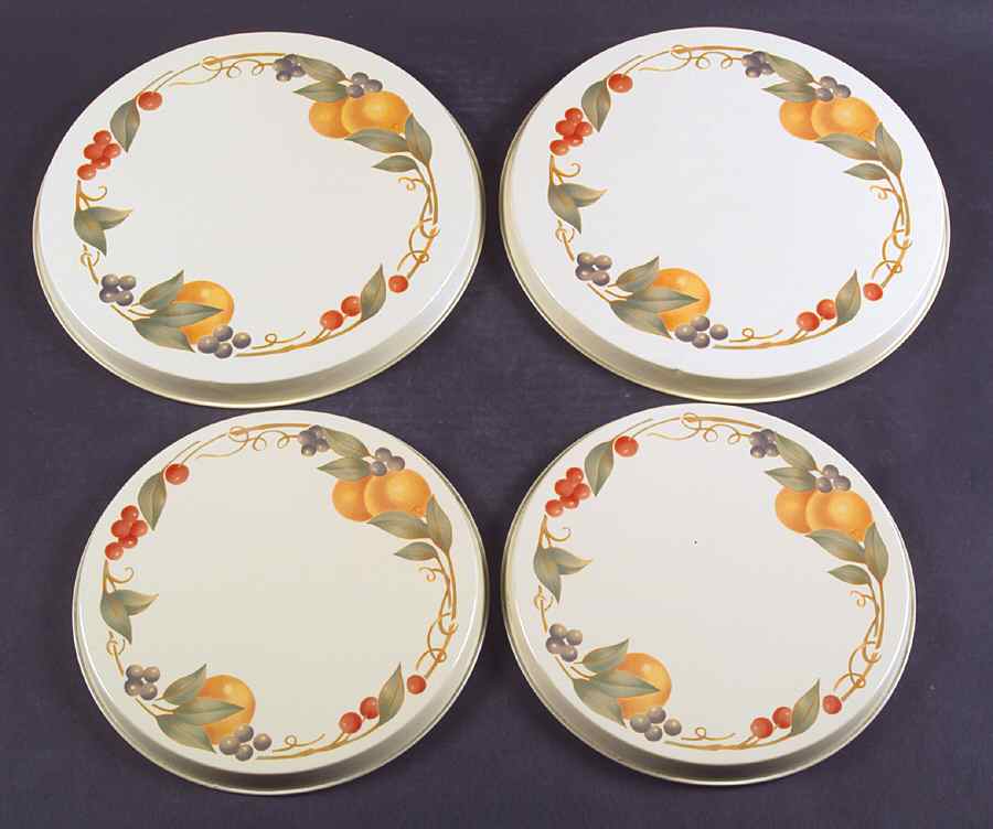 Abundance (Corelle) (Set/4) Tin Stove Covers-2 8" & 2 10" Round Covers by Corning Corelle-1