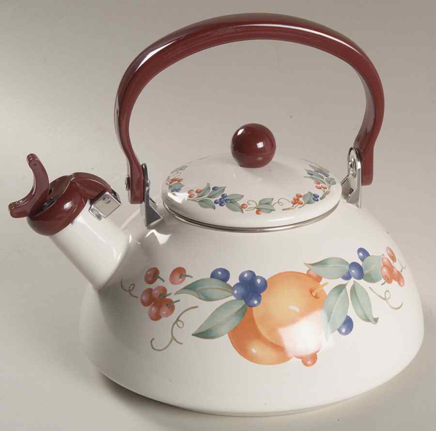 Abundance (Corelle) Metal Whistler Kettle & Lid by Corning Corelle-1