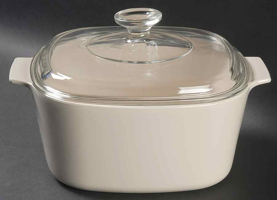 Sandstone (Corelle) 3 Quart Square Casserole with Lid by Corning Corelle-1