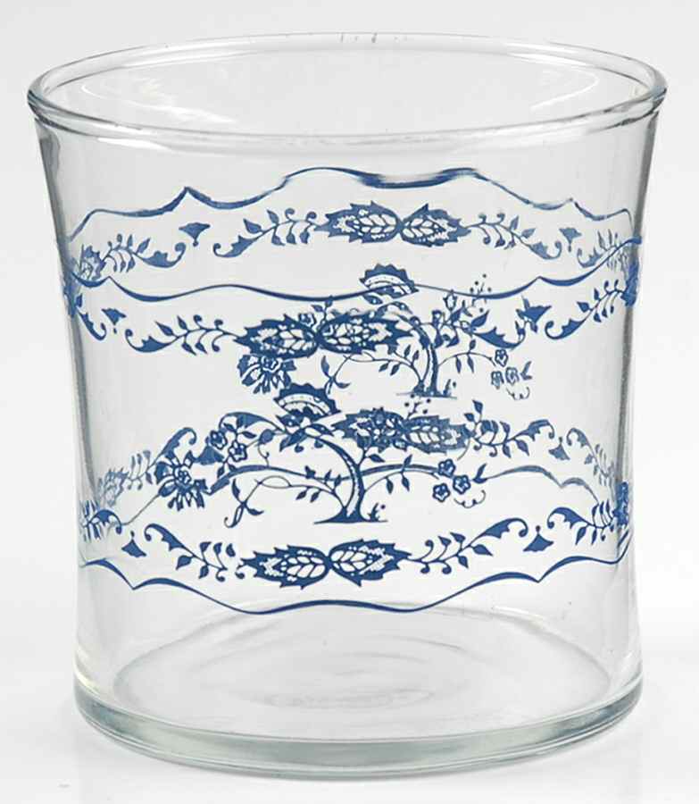 Blue Floral (Corelle) Glassware Double Old Fashioned by Corning Corelle-1