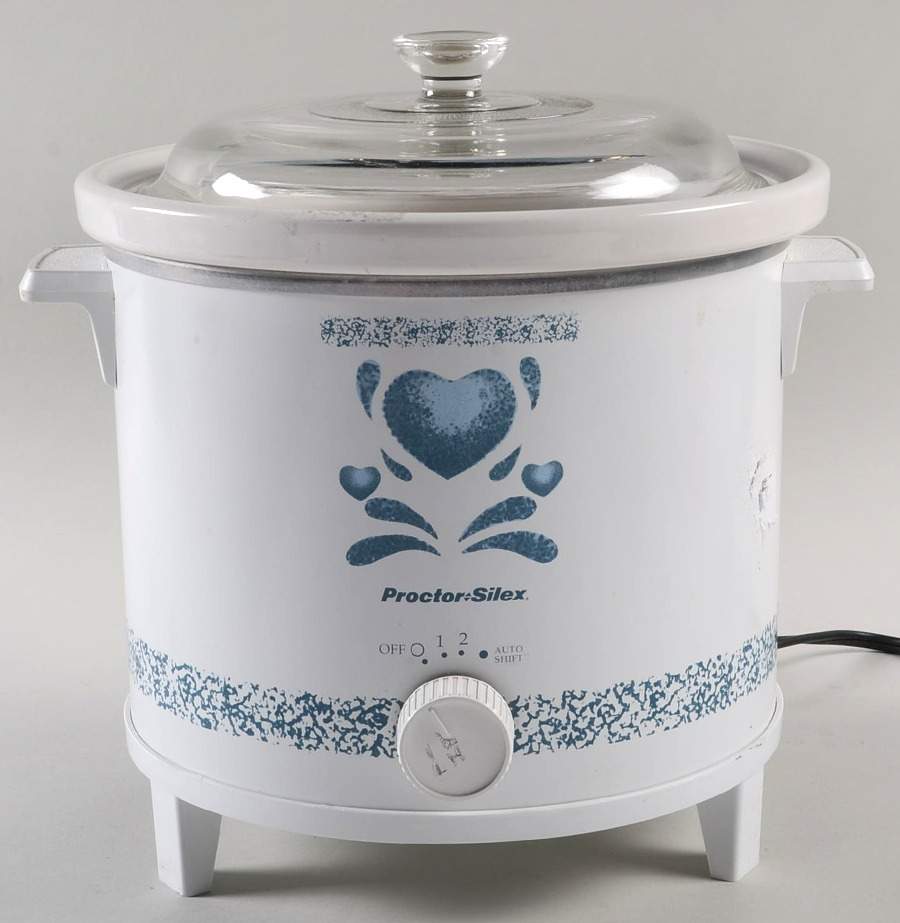 Blue Hearts (Corelle) Crock Pot with Lid & Insert by Corning Corelle-1