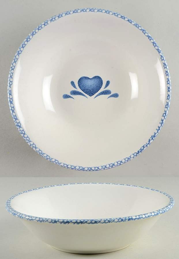 Blue Hearts (Corelle) 10" Round Vegetable Bowl by Corning Corelle-1