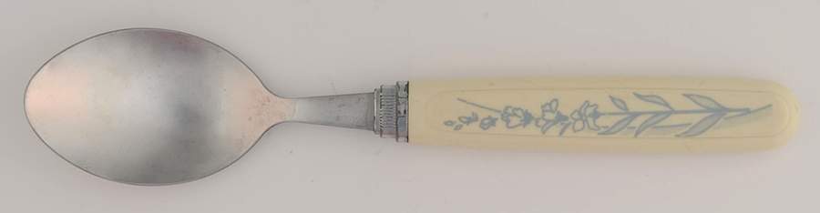 Blue Lily (Corelle) Place/Oval Soup Spoon by Corning Corelle-1