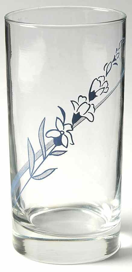 Blue Lily (Corelle) 14 Oz Glassware Tumbler by Corning Corelle-1