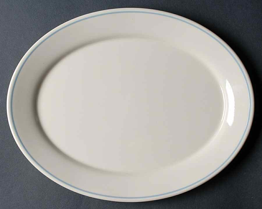 Blue Lily (Corelle) 11" Oval Serving Platter by Corning Corelle-1