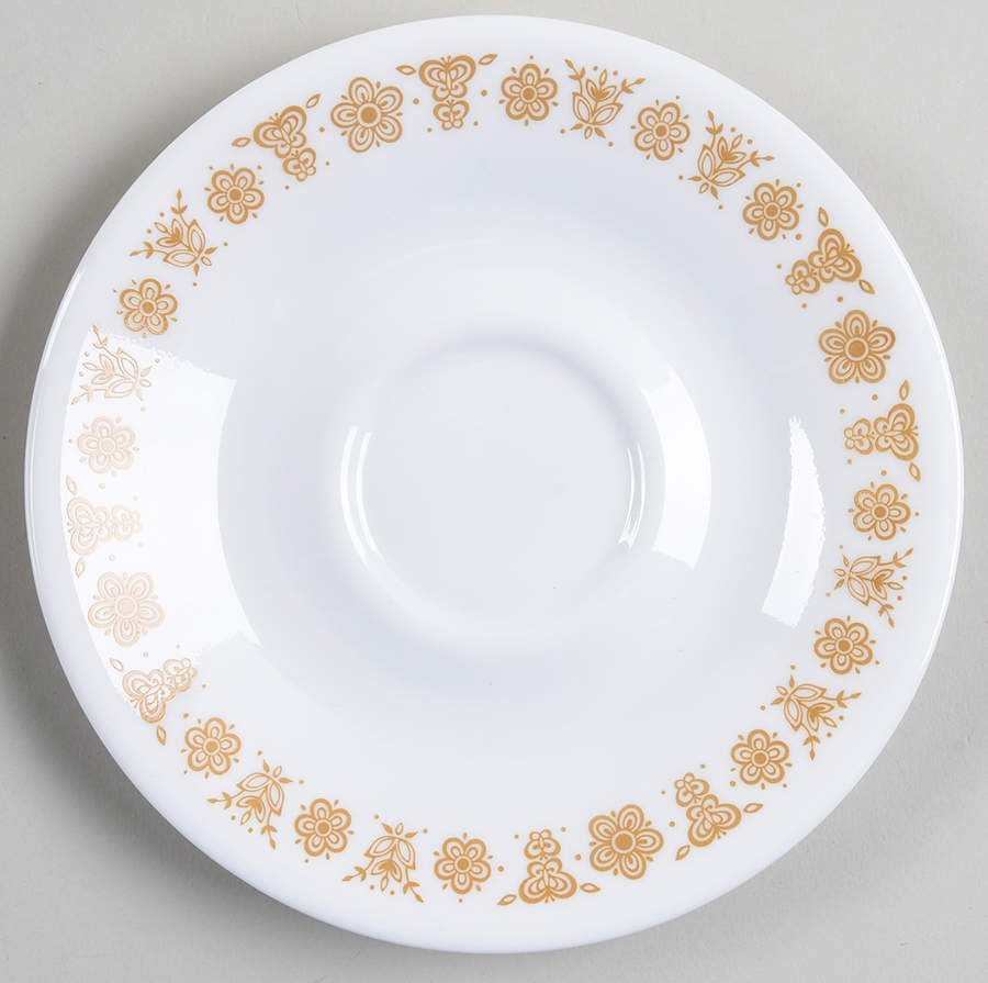 Butterfly Gold (Corelle) Saucer for Flat Cup by Corning Corelle-1
