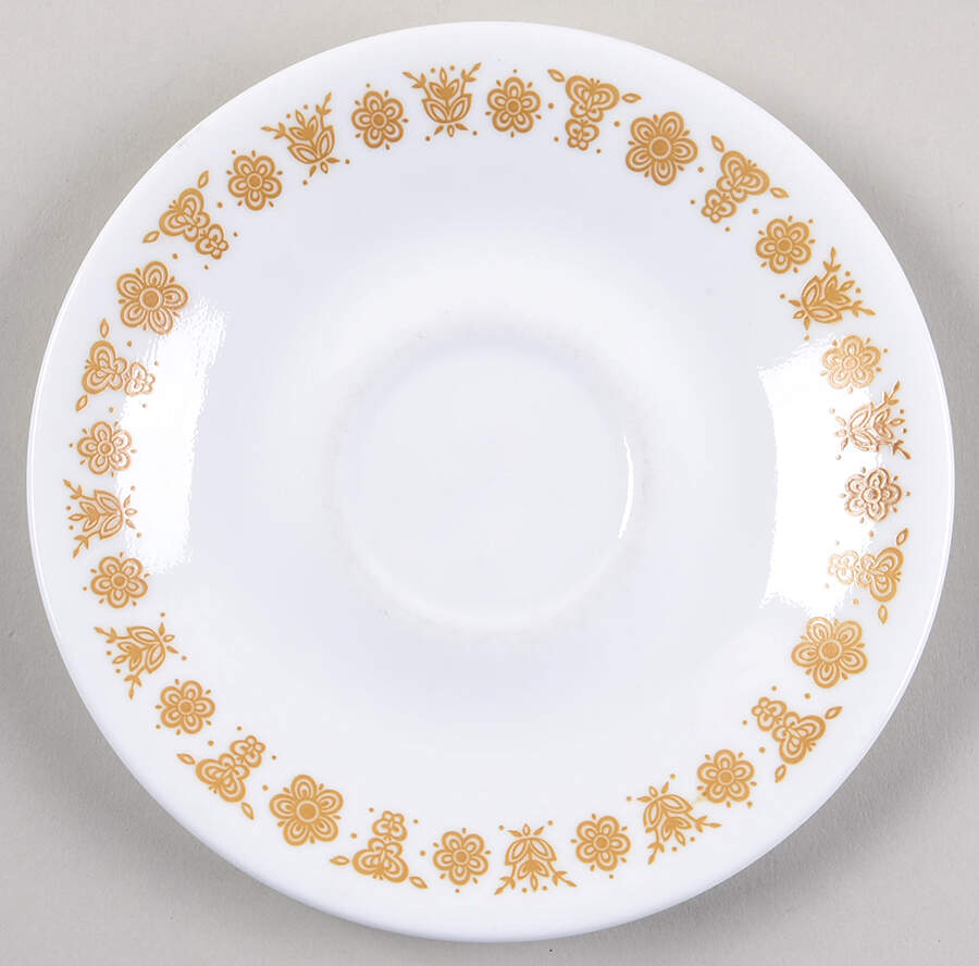 Butterfly Gold (Corelle) Saucer for Flat Cup by Corning Corelle-1