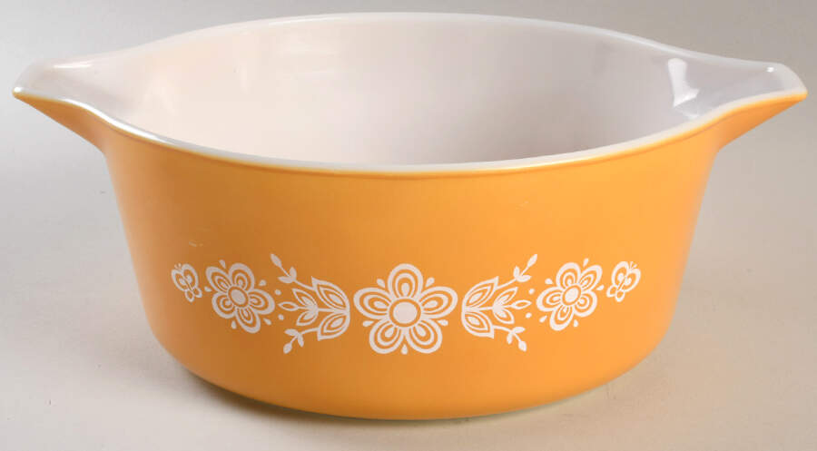 Butterfly Gold (Corelle) 2.5 Qt Round Covered Casserole No Lid by Corning Corelle-1