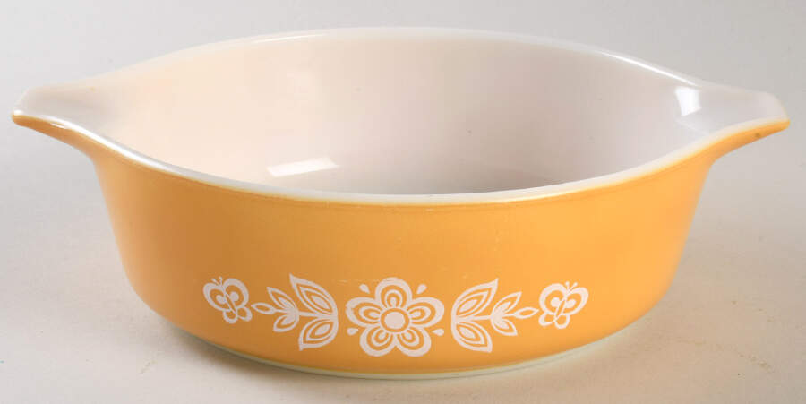 Butterfly Gold (Corelle) 1 Pt Round Casserole No Lid by Corning Corelle-1