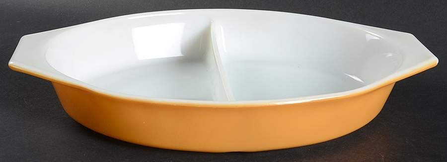 Butterfly Gold (Corelle) 1.5 Qt Oval Covered Divided Casserole No Lid by Corning Corelle-1