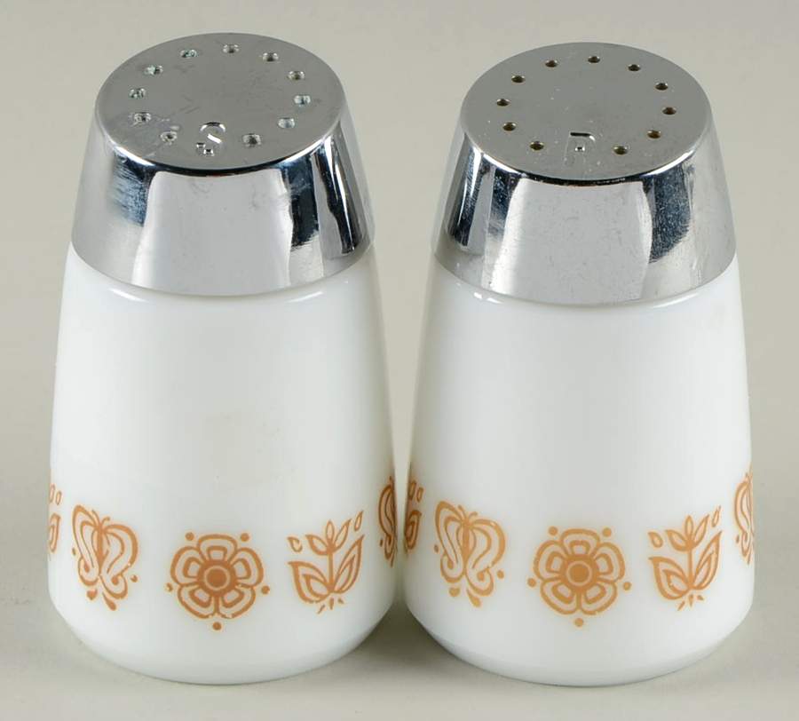 Butterfly Gold (Corelle) Salt & Pepper Set by Corning Corelle-1