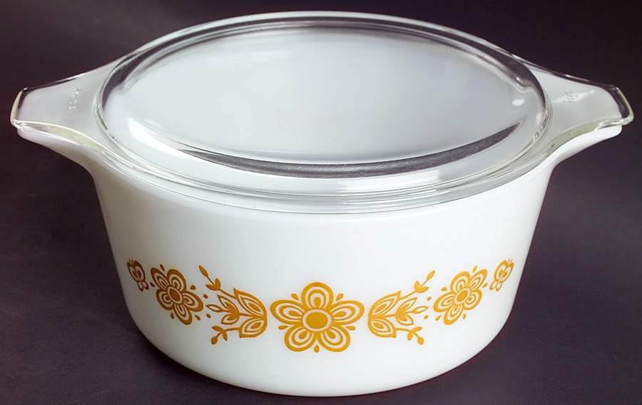 Butterfly Gold (Corelle) 1.5 Qt Round Covered Casserole by Corning Corelle-1